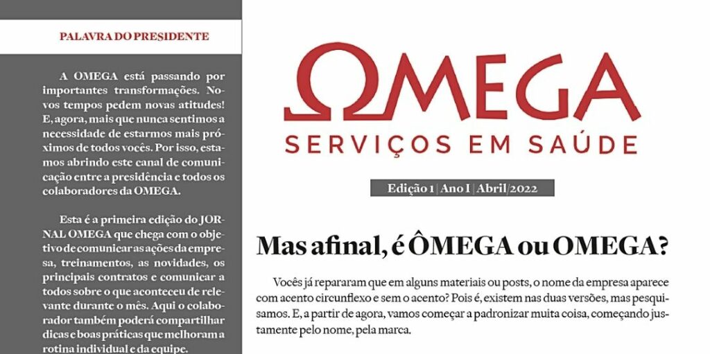 Read more about the article Jornal Omega – Edição 1 – Ano 1 – Abril/2022