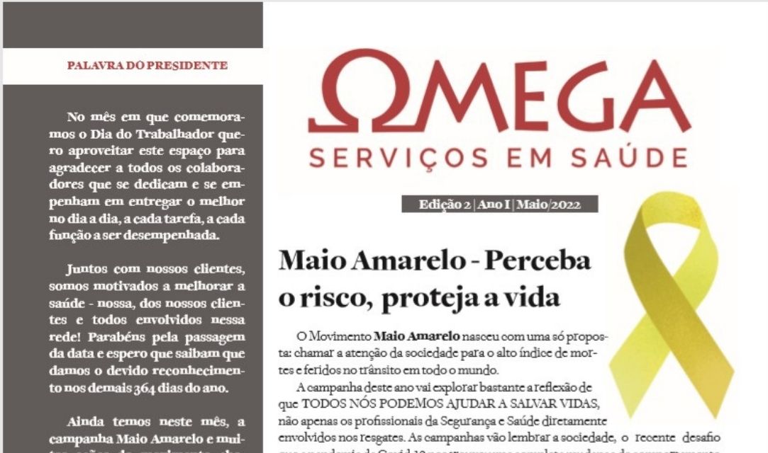 Read more about the article Jornal Omega – Edição 2 – Ano 1 – Maio/2022
