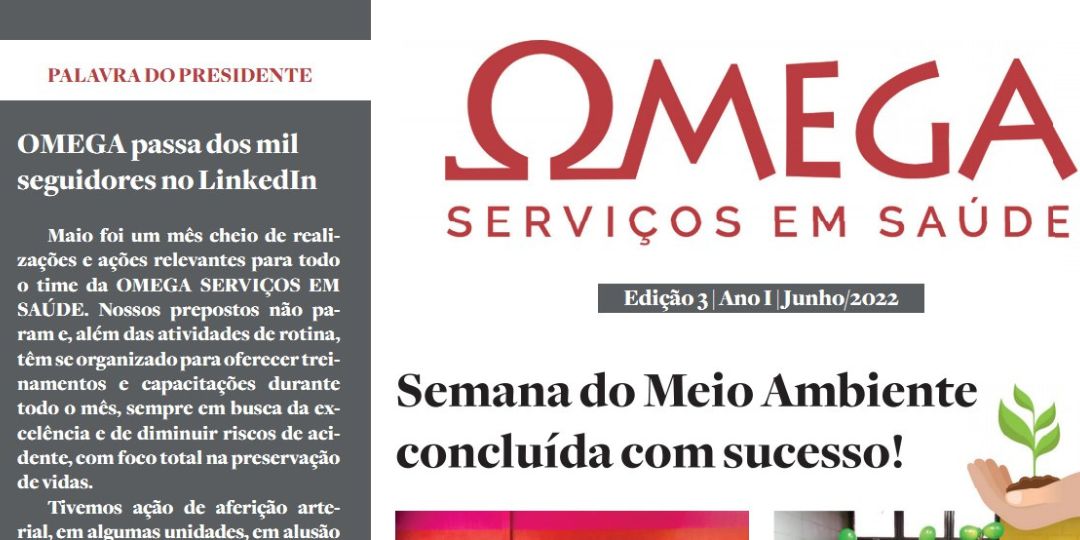 Read more about the article Jornal Omega – Edição 3 – Ano 1 – Junho/2022
